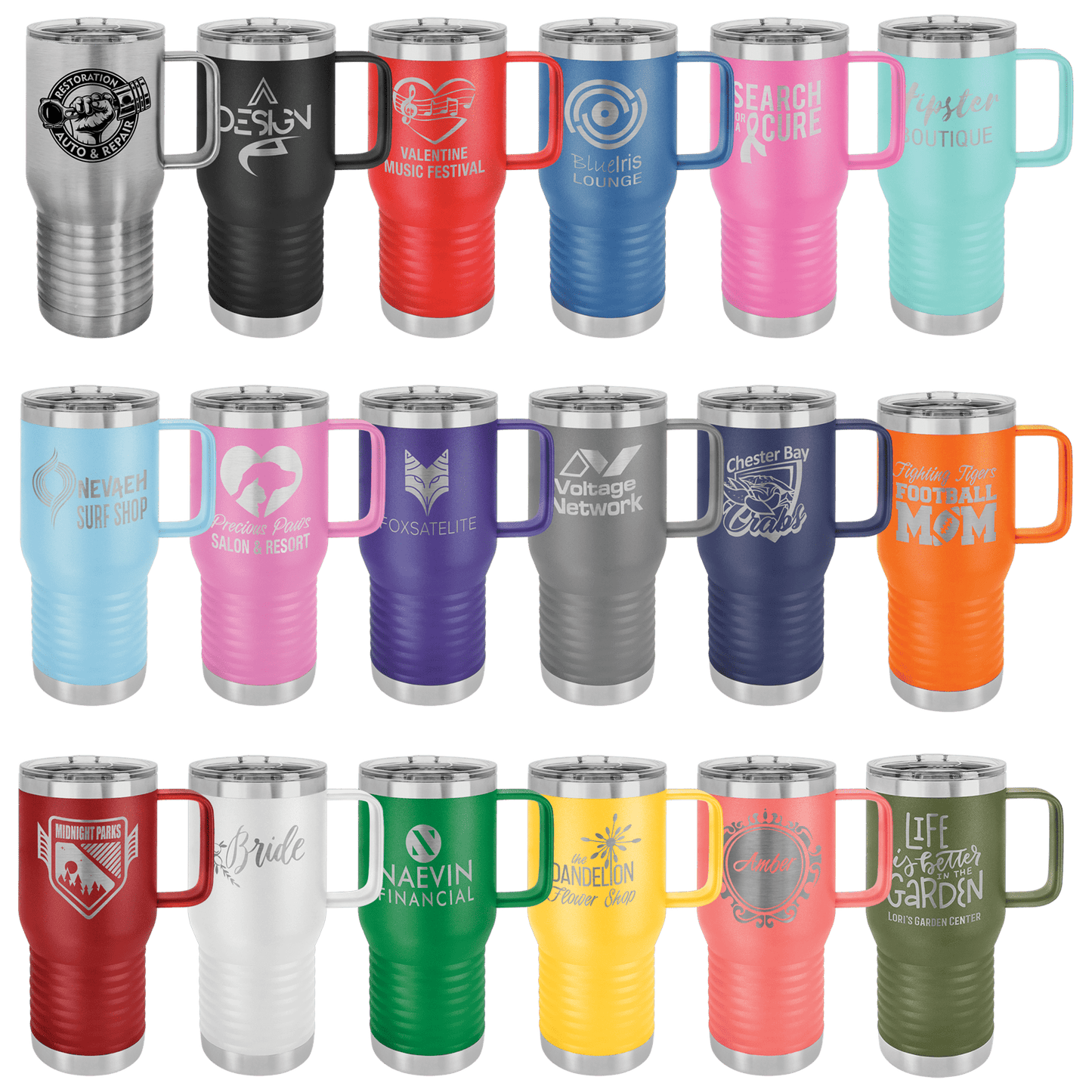 Polar Camel 20 oz. Vacuum Insulated Travel Mug with Slider Lid