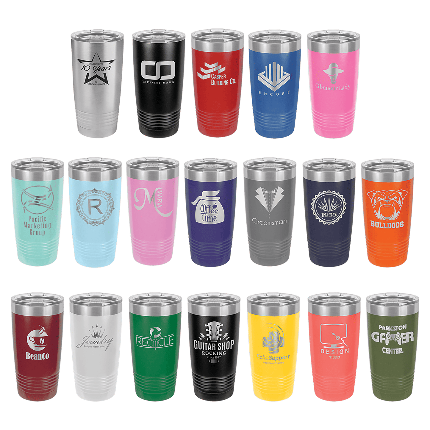 Polar Camel 20 oz. Ringneck Vacuum Insulated Tumbler w/Lid