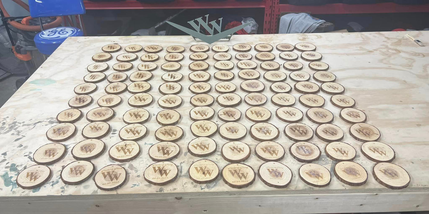 Custom Wedding Coasters